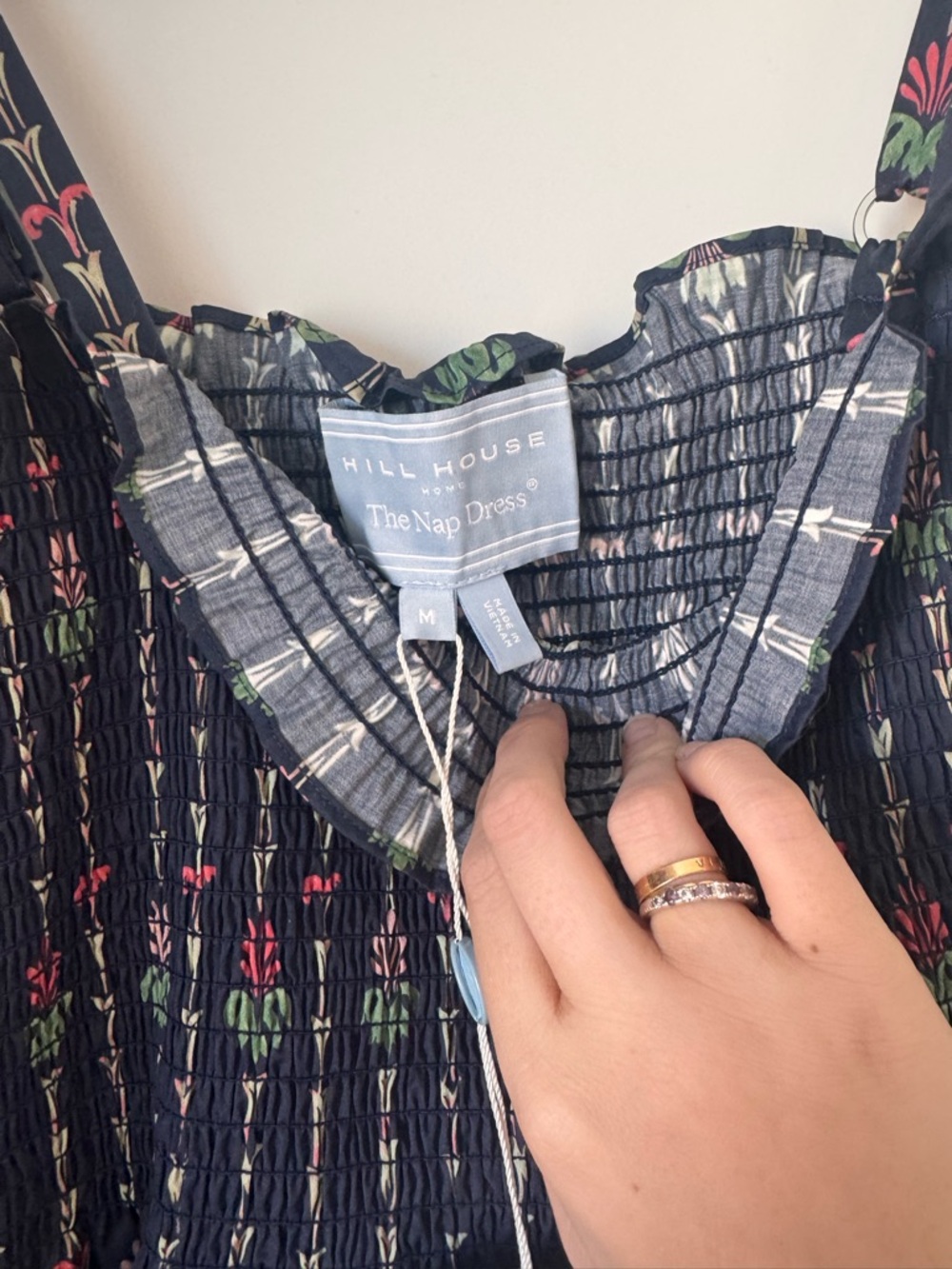 Hill House Navy Floral Smocked Seraphina  Sundress - Picture 3 of 3